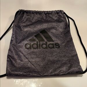 Adidas Black and Gray Drawstring Backpack
